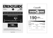 RCA RFRF438 Energy Label