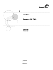 Seagate ST973352SS Savvio 15K.1 SAS Product Manual