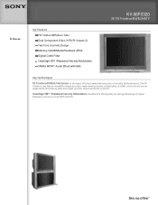 Sony KV-36FS320 Marketing Specifications