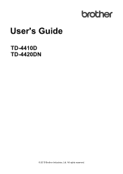 Brother International TD-4410D Users Guide