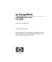HP StorageWorks 2/140 embedded web server user guide
