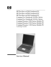 HP Presario 1100 HP Pavilion & Compaq Presario Notebook PC - Service Manual