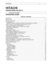 Hitachi 50EX20B Owners Guide