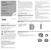 Sony SAL20F28 Operating Instructions