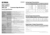 Yamaha MG10XU Technical Specifications