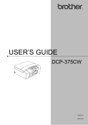 Brother International DCP-375CW Users Manual - English