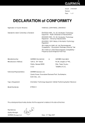 Garmin eTrex H Declaration of Conformity