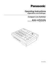 Panasonic AW-HS50 Operating Instructions