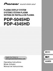 Pioneer PDP-5045HD Owner's Manual