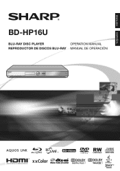 Sharp BD-HP16U BD-HP16U Operation Manual