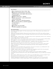 Sony KDL-26NL140 Marketing Specifications