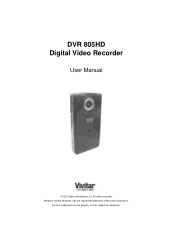 Vivitar DVR 805HD Camera Manual