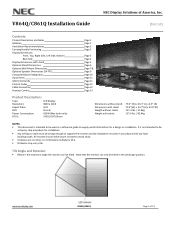 NEC C861Q-AVT2 Installation Guide