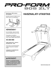 ProForm 905 Zlt Treadmill Hungarian Manual