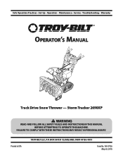 Troy-Bilt Storm Tracker 2690 Operation Manual