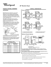 Whirlpool WED4890XQ Dimension Guide