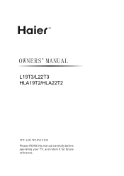 Haier L22T3 User Manual