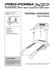 ProForm Xp 580s Crosstrainer Treadmill English Manual