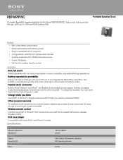 Sony RDP-M7iP Marketing Specifications (Silver)