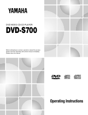 Yamaha DVD-S700 Owner's Manual