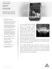 Behringer Q502USB Product Information Document