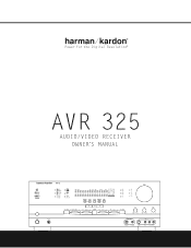 Harman Kardon AVR 325 Owners Manual