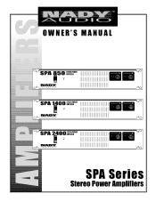 Nady SPA 1400 Owners Manual