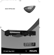 Philips CDR600BK User manual