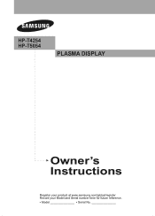 Samsung HPT4254 User Manual (ENGLISH)