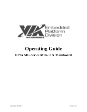 Via EPIA-ML6000EAG Operating Guide
