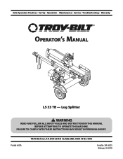 Troy-Bilt LS 33 Operation Manual