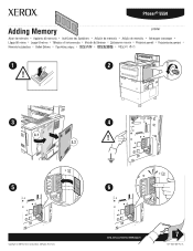 Xerox 5500N Instruction Sheet - Adding Memory