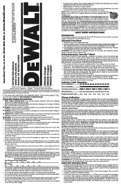 Dewalt DW0246 Instruction Manual