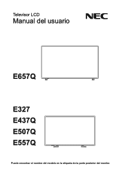 NEC E437Q User Manual Spanish