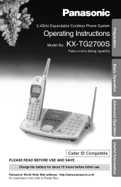 Panasonic KX-TG2700-Series 2.4 Ghz Cordles Phon