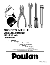 Poulan PO14542D User Manual
