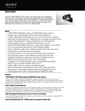 Sony HDR-PJ260V Marketing Specifications (Black model)