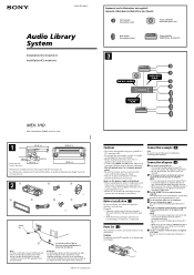 Sony MEX-1HD Installation Instructions