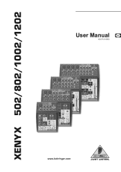 Behringer XENYX 502 User Manual