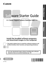 Canon CNG10HOLKIT5-BFLYK1 Software Starter Guide