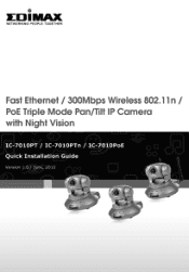 Edimax IC-7010PTn Quick Install Guide
