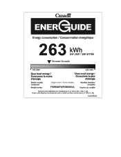 Frigidaire FCWS3027AD Energy Guide