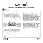 Garmin nuvi 5000 Important Safety and Product Information