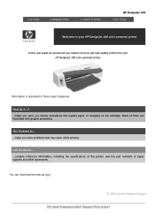 HP Designjet 100 HP Designjet 100 Printer - Users Guide