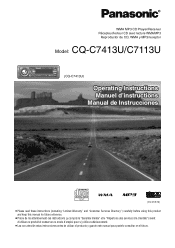 Panasonic CQC7413U CQC7113U User Guide