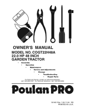 Poulan COGT22H48A User Manual