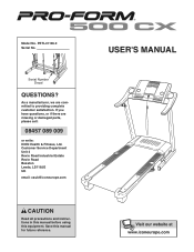 ProForm 500 Cx Treadmill Uk Manual