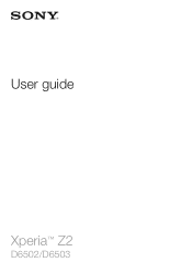 Sony Ericsson Xperia Z2 User Guide