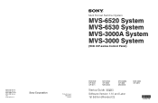 Sony MKS-6550 Operating Instructions