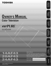 Toshiba 20AF43 User Manual